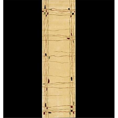NOURISON Parallels Area Rug Collection Beige 2 ft x 5 ft 9 in. Runner 99446507754